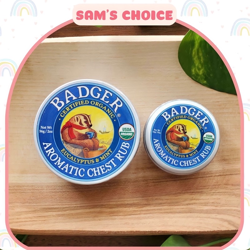 [ 56g ] SÁP DẦU ẤM NGỰC HỮU CƠ BADGER ORGANIC