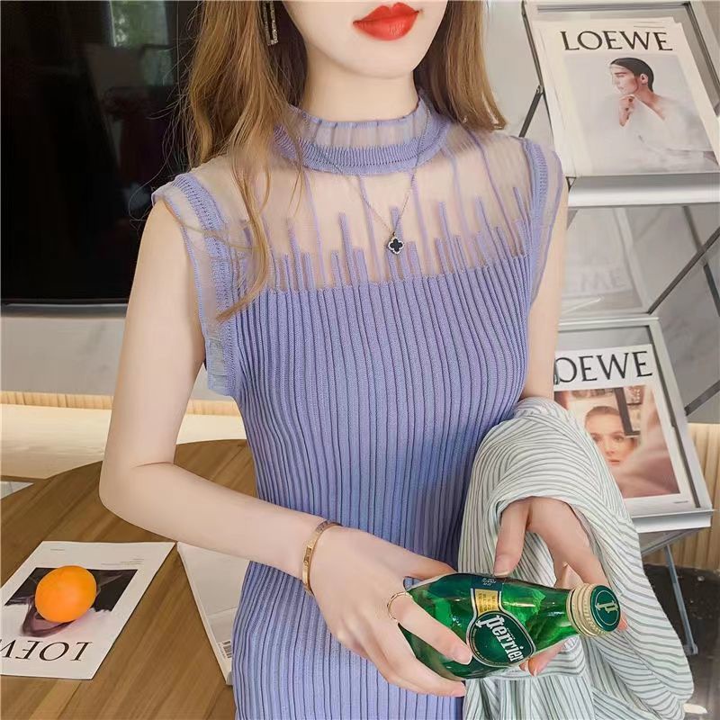 Áo Hai Dây Dệt Kim Cao Cấp Thời Trang Bốn Mùa Mới Cho Nữ