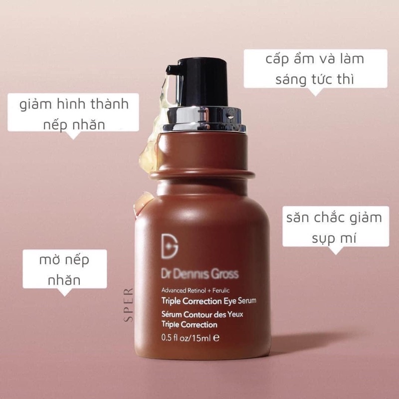 Serum dưỡng mắt chống lão hóa Dr Dennis Gross Ferulic Retinol Eye Cream