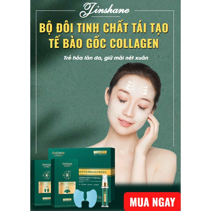 Tinh chất tái tạo tế bào gốc Collagen Jinshane - Jinshane làm mờ nếp nhăn, trẻ hóa làn da,mờ thâm nám tàn nhang