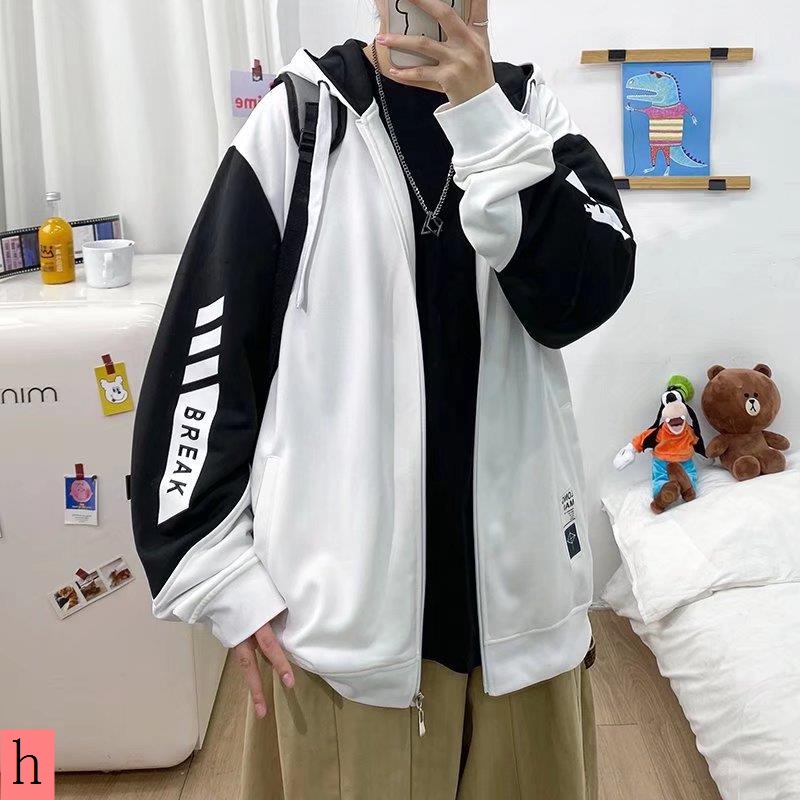 Áo Khoác Bóng Chày Có Nón Dáng Rộng Thời Trang Đường Phố Hàn Quốc Cho Nam