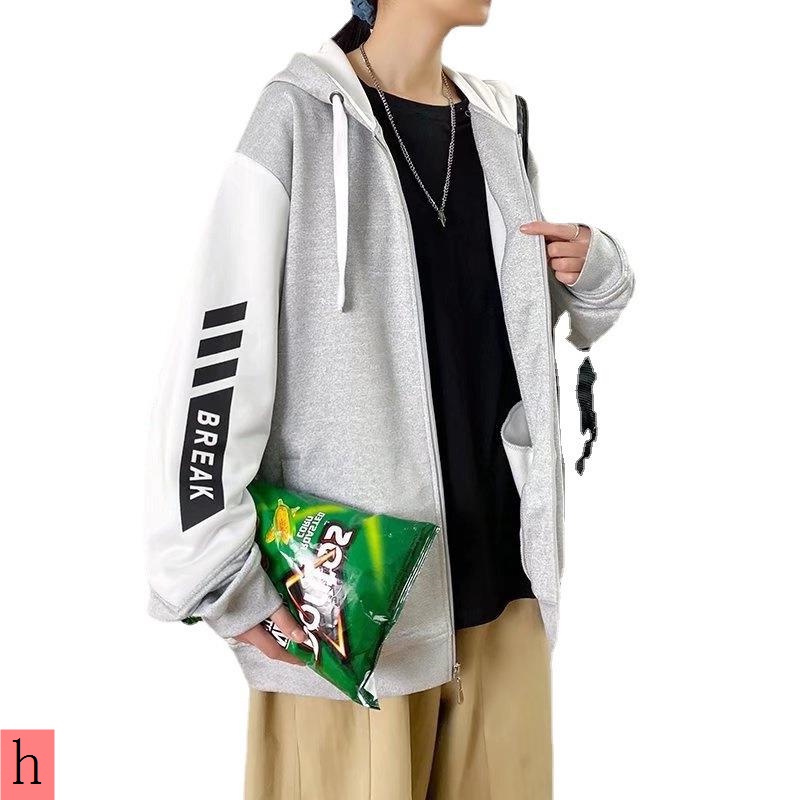 Áo Khoác Bóng Chày Có Nón Dáng Rộng Thời Trang Đường Phố Hàn Quốc Cho Nam