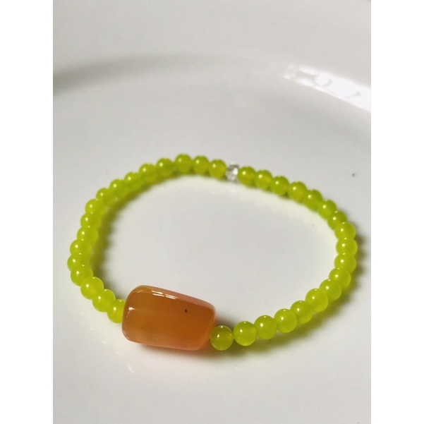 Vòng tay đá nhí phối mã não si nhật