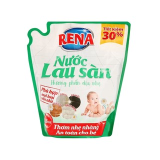 Nước lau sàn Rena hương phấn dịu nhẹ túi 2.6 lít an toàn và bảo vệ cho bé , mùi hương nhẹ nhàng không nồng