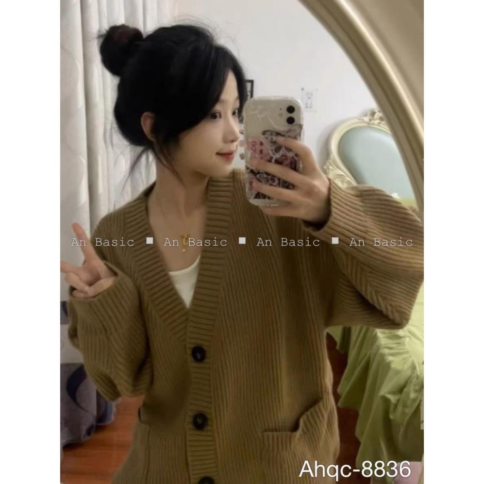 Áo len cardigan trơn dáng rộng AO26