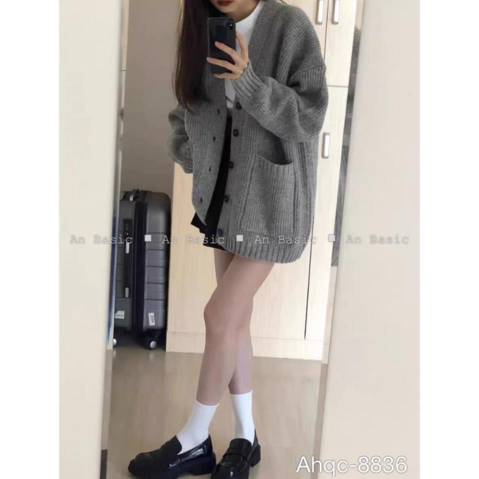 Áo len cardigan trơn dáng rộng AO26