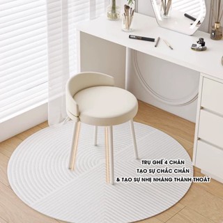 Ghế Ngồi Trang Trang Điểm Có Tựa Lưng Ghế Decor Phòng Ngủ, Chụp Ảnh Khung Kim Loại Bọc Đệm Ngồi Êm Ái Ghế Makeup