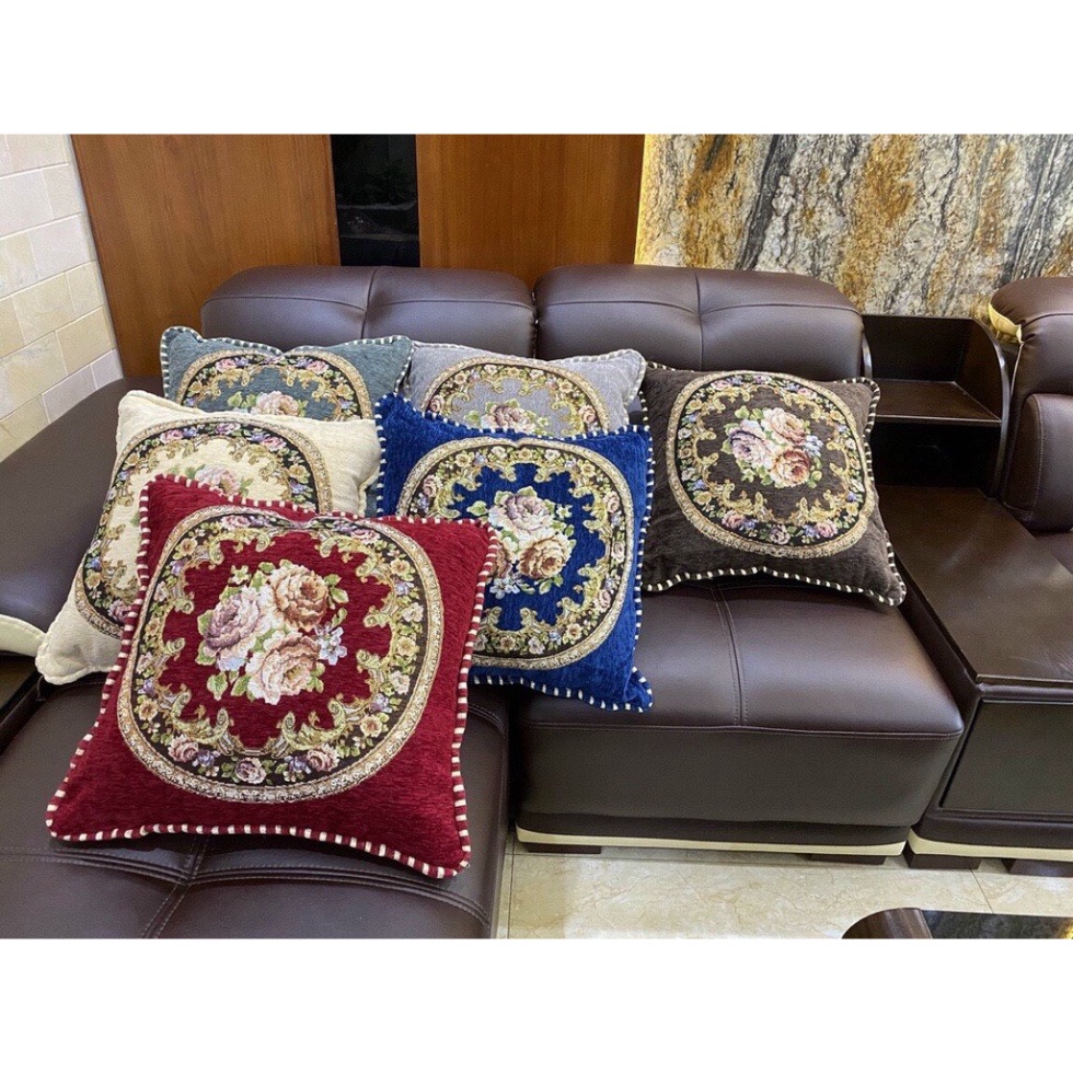 Gối tựa ghế tây âu, gối trang trí ghế sofa, gối tựa văn phòng nhiều mẫu kích thước 45cmx45cm