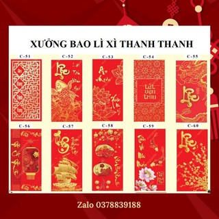 Combo 500 cái bao lì xì truyền thống Tết 2024