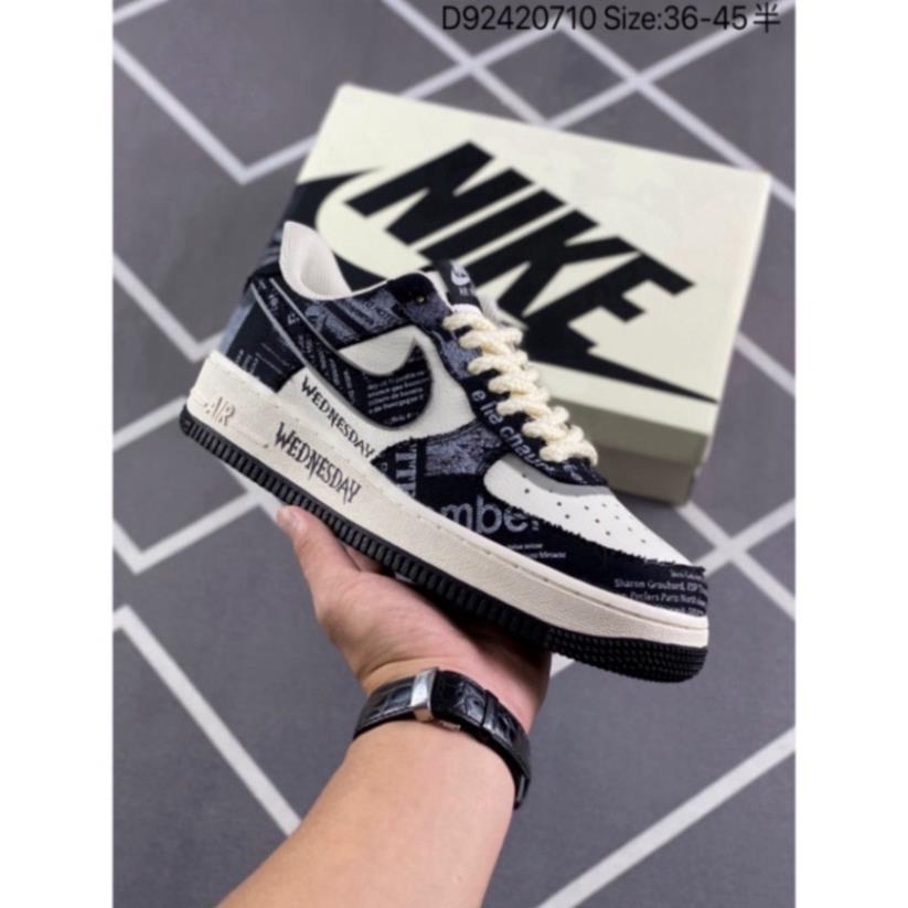 Giày sneaker AF1 Họa Tiết Đen Trắng Hot trend nam nữ, Giày AF1 full màu 2023
