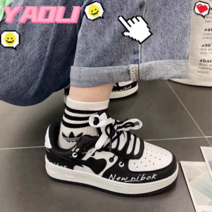 Giày sneaker AF1 Họa Tiết Đen Trắng Hot trend nam nữ, Giày AF1 full màu 2023
