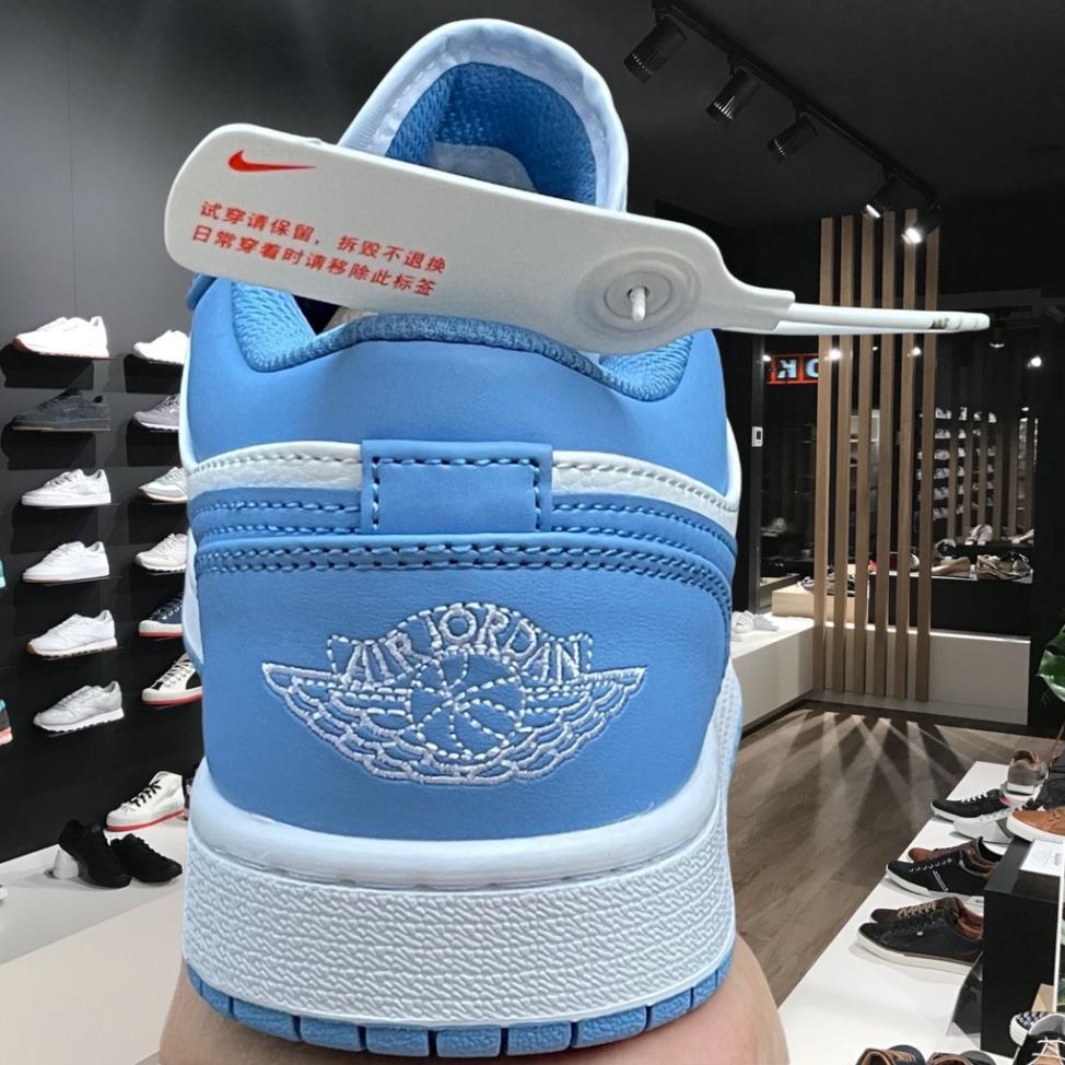 Giày thể thao Jd phối Xanh Dương Trắng thấp cổ Giày Sneaker Jordan 1 Xanh dương