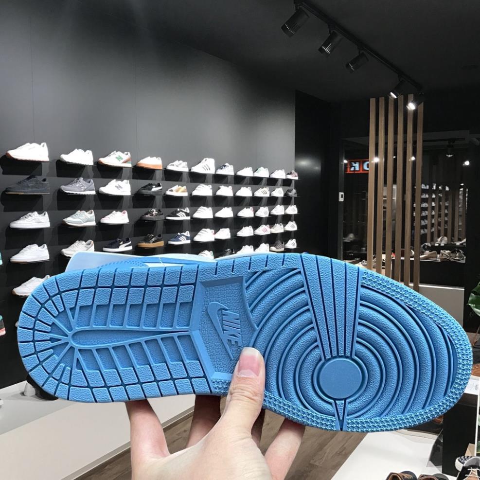 Giày thể thao Jd phối Xanh Dương Trắng thấp cổ Giày Sneaker Jordan 1 Xanh dương