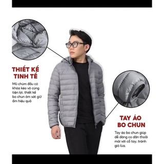 Áo phao nam siêu nhẹ 2 mặt !ảnh thật tự chụp từ 50 đến 80kg