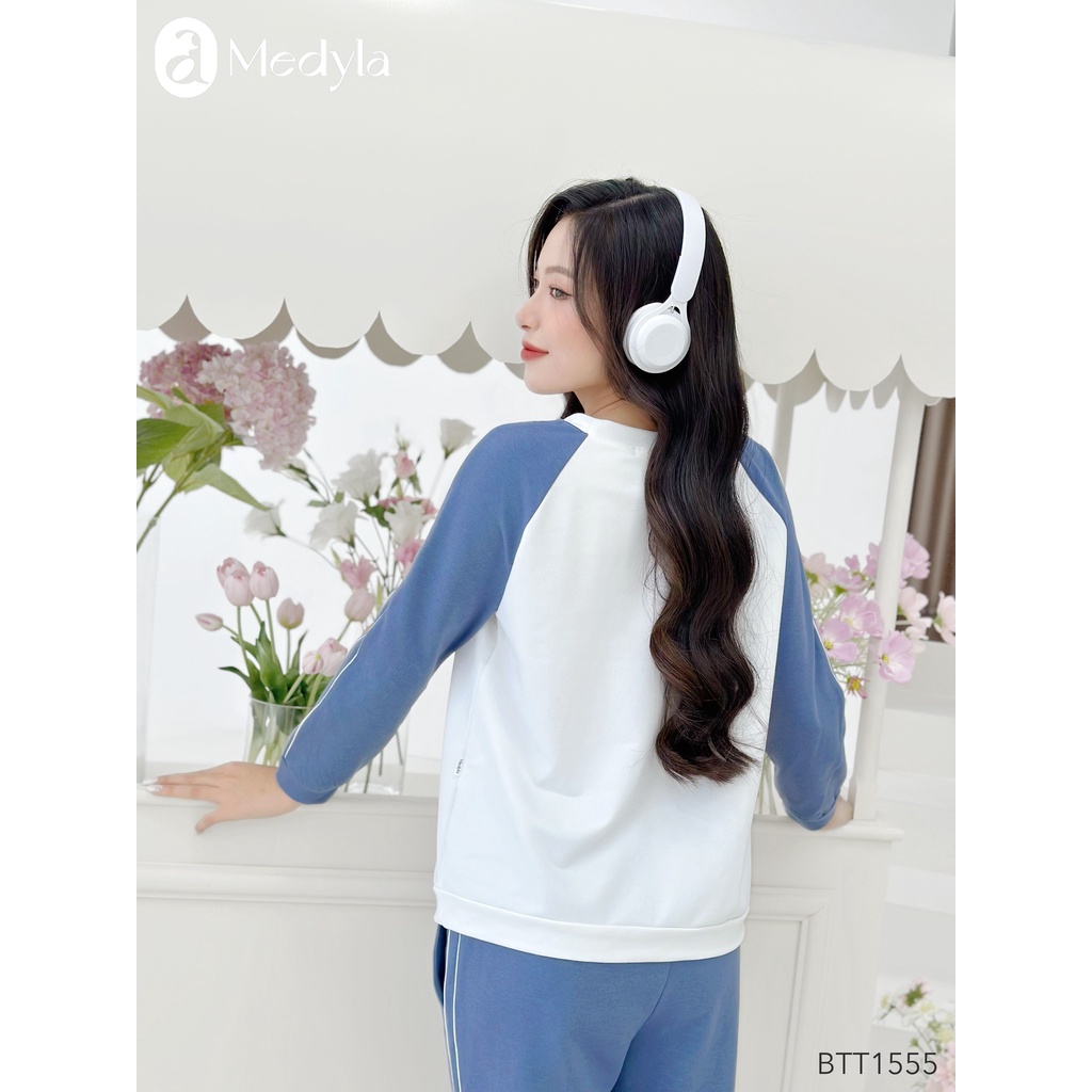 MEDYLA - Bộ đồ bầu mặc nhà Hoodie nỉ da cá dày dặn mặc được sau sinh - BTT1555