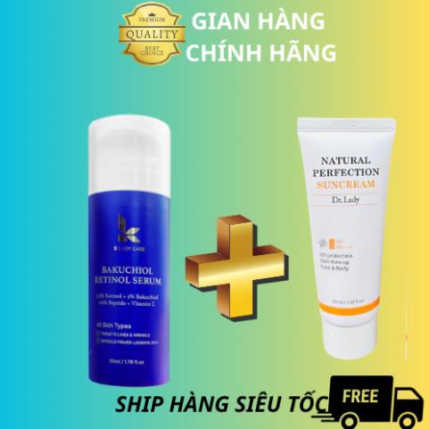 Tinh Chất Dưỡng Da Chống Lão Hóa Hàn Quốc K Lady Care Bakuchiol Retinol Serum+ Kem chống nắng Dr.Lady