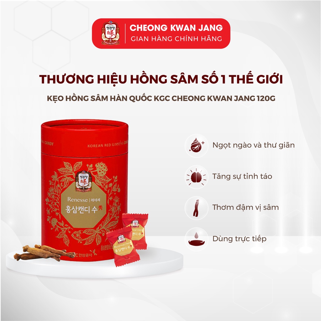 Kẹo Hồng Sâm Hàn Quốc KGC Cheong Kwan Jang 120G