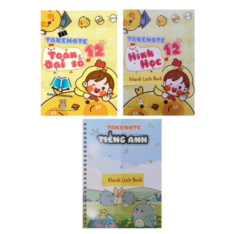 Sách - Combo Takenote toán đại số hình học + tiếng anh lớp 12