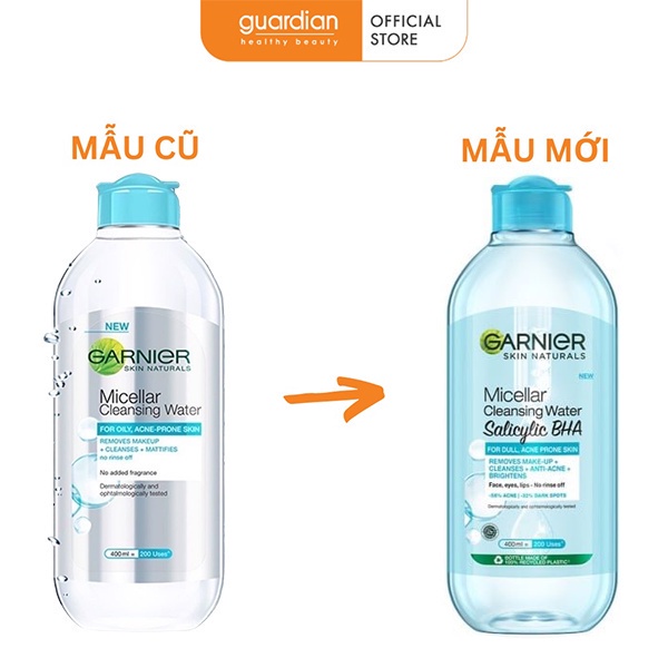 Nước Tẩy Trang Cho Da Dầu Mụn Micellar Water Garnier 400Ml