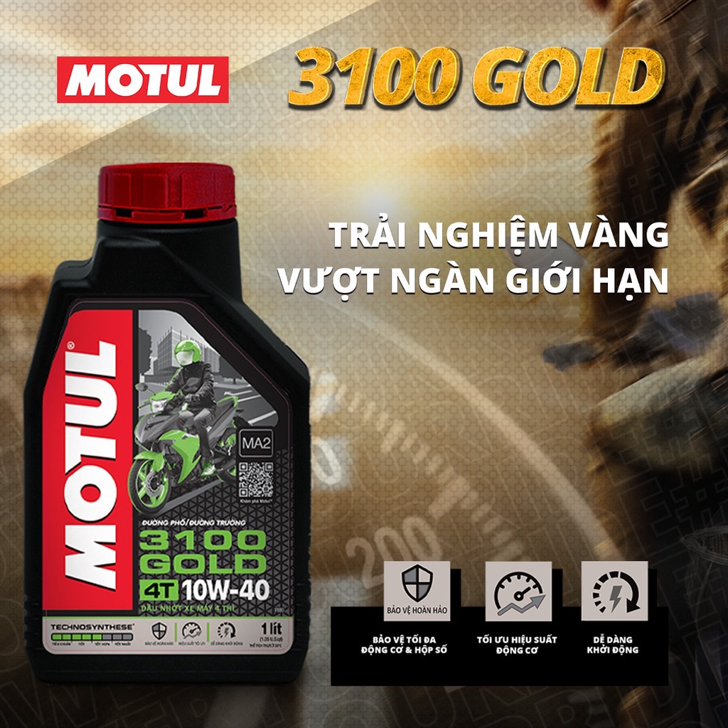 Dầu nhớt xe Máy MOTUL 3100 GOLD 4T 10W40 1L