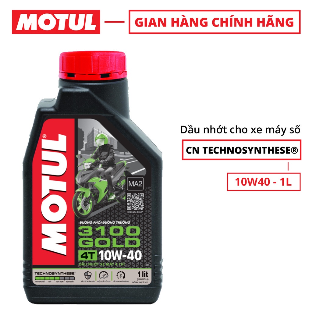 Dầu nhớt xe Máy MOTUL 3100 GOLD 4T 10W40 1L