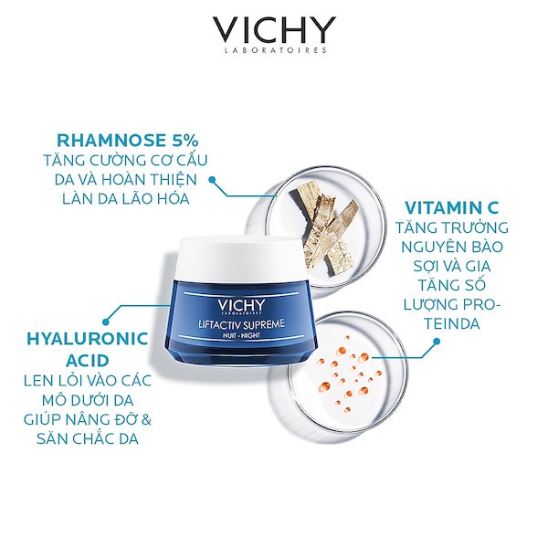 Kem Dưỡng Đêm Ngừa Nếp Nhăn & Làm Săn Chắc Da Vichy LiftActiv Supreme Night Cream 15ml