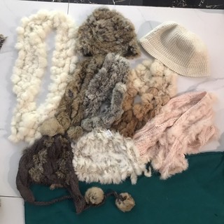 Khăn lông/ mũ lông/ mũ len lông tự nhiên các loại