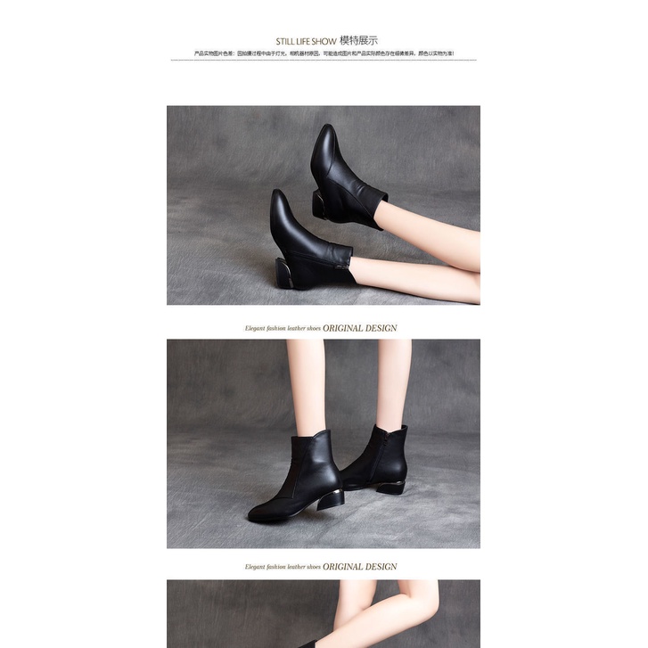 Giày Bốt martin Cao Gót Mũi Nhọn Lót Lông Cừu Thời Trang Mùa Đông 2022 Mới Cho Nữ