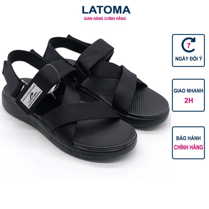 Giày sandal nam nữ trẻ em quai dù siêu nhẹ êm chân thời trang Latoma TA8301 (Đen)