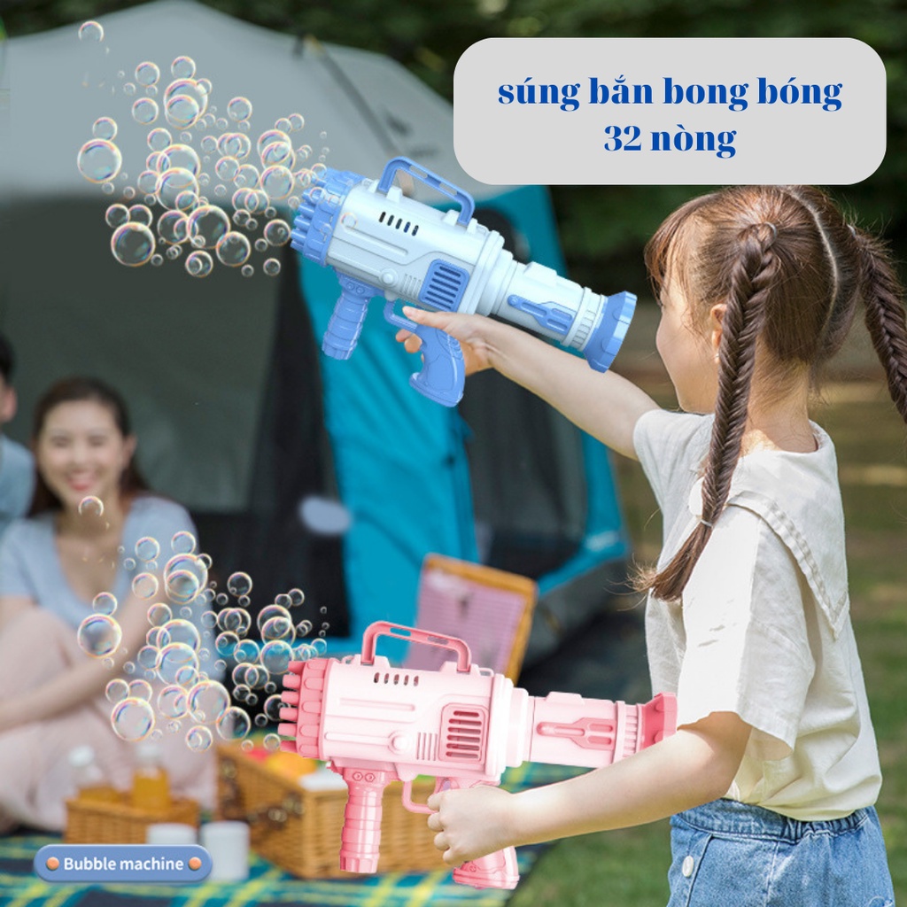 Súng bắn bong bóng 32 nòng hàng quà tặng không bán