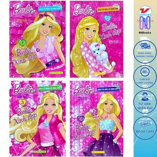 Bộ sách tô màu - barbie xinh đẹp - nhbook - tân việt