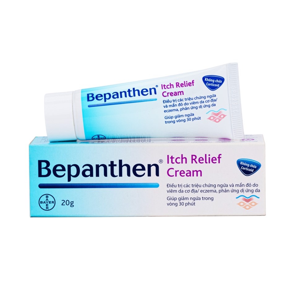 Combo 3 Kem Chống Hăm BEPANTHEN Balm Dạng Kem Mỡ Tuýp 30G x3 và Kem Giảm Ngứa BEPANTHEN Itch Relief Cream 20G Giảm Ngứa