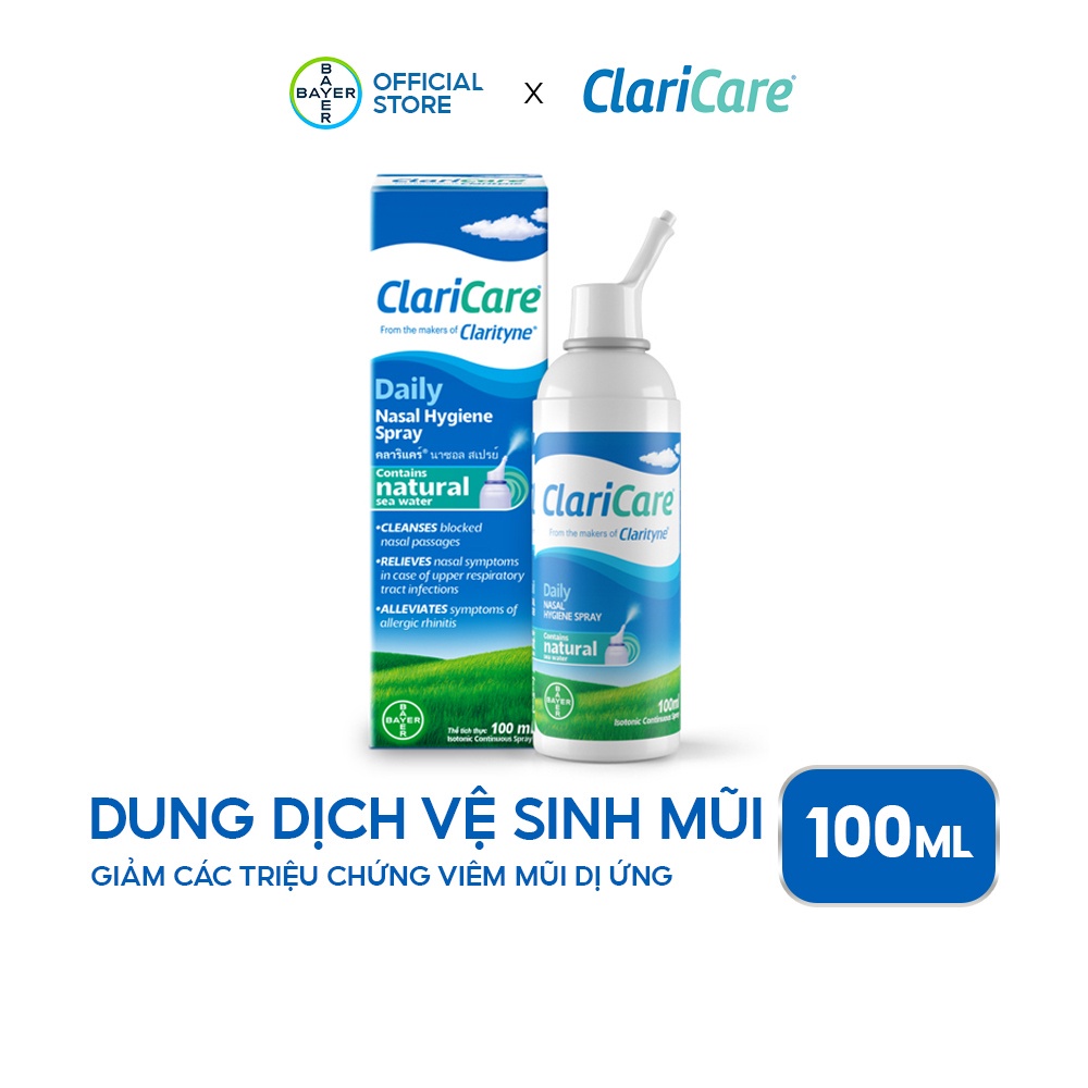 Dung Dịch Xịt Vệ Sinh Mũi Claricare 100ml