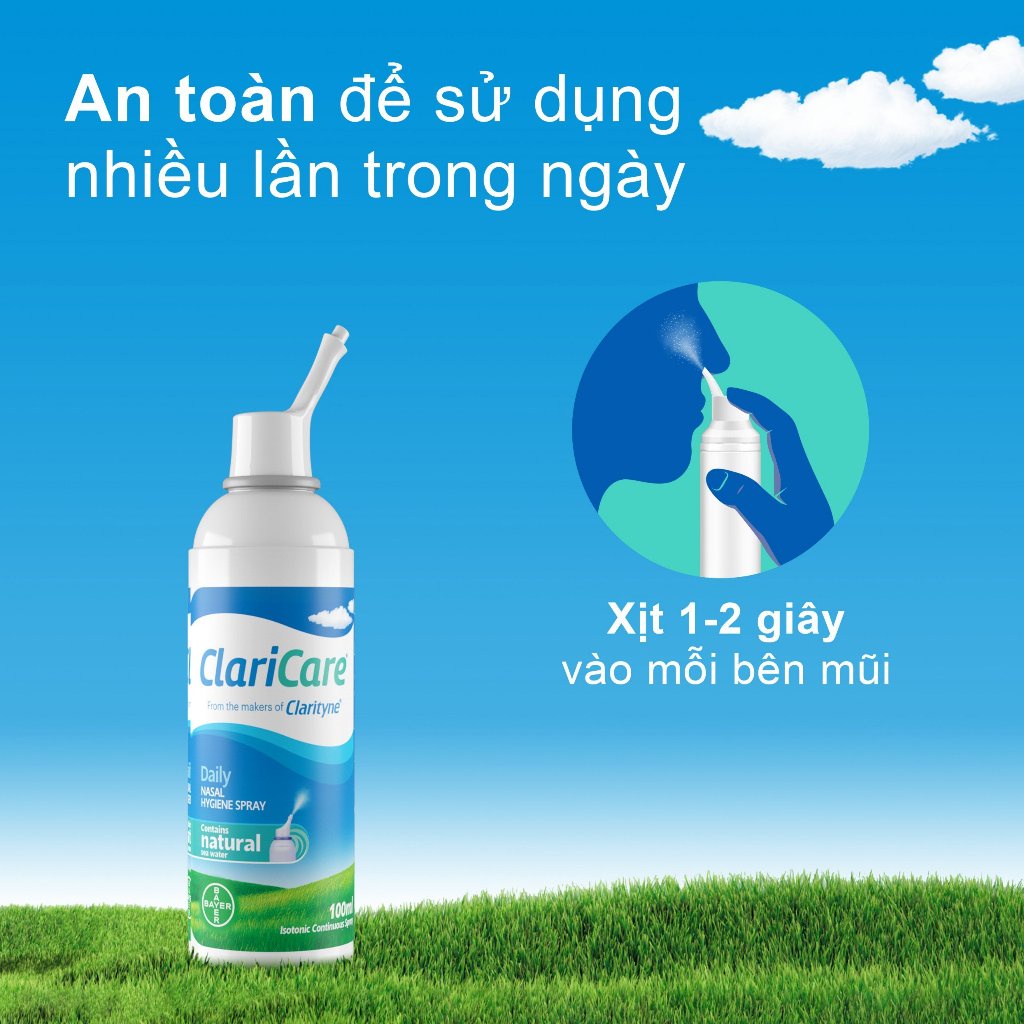 Dung Dịch Xịt Vệ Sinh Mũi Claricare 100ml