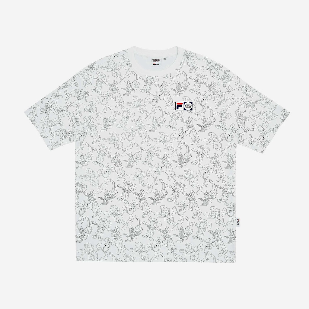 Áo thun tay ngắn thời trang unisex Looney Tunes x Fila - FW2RSF1142X-WHI