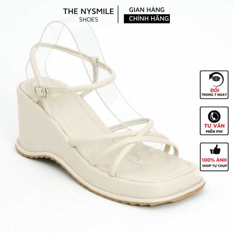 Sandal nữ đế xuồng, đế bánh mì quai mảnh trendy - The NySmile - LINE ( form nhỏ + 1 size)