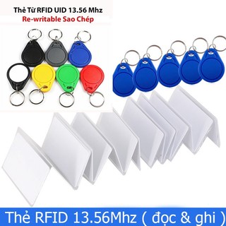 Thẻ RFID NFC Card 13.56 Mhz thẻ rfid dạng thẻ , dạng móc khóa chấm công Giữ xe, thang máy, khách sạn...
