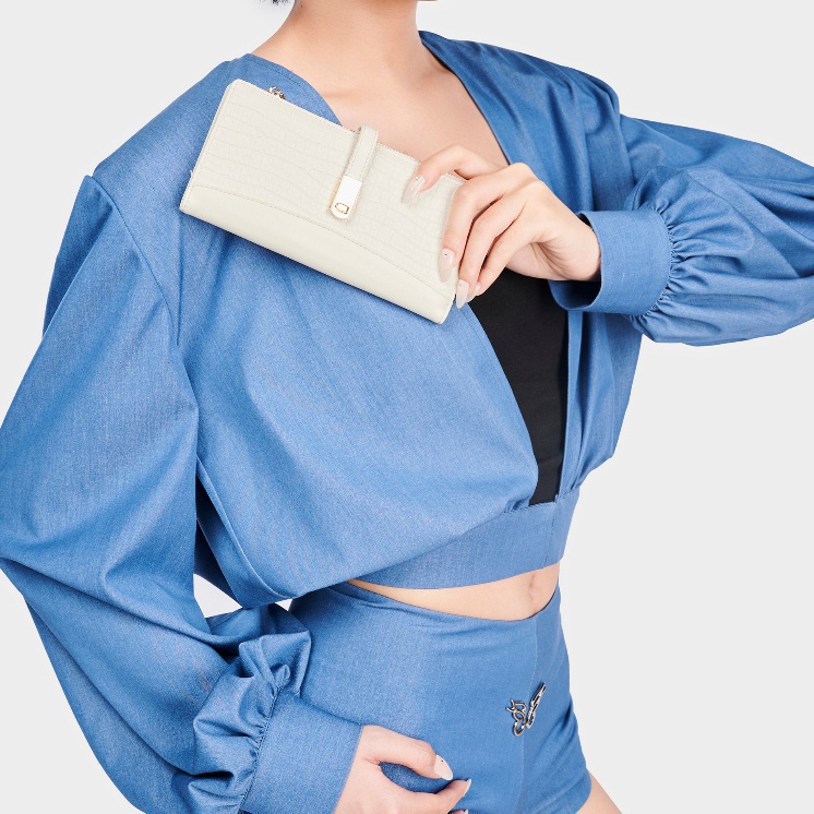 Ví Cầm Tay Vân Da Cá Sấu - WAL 0265