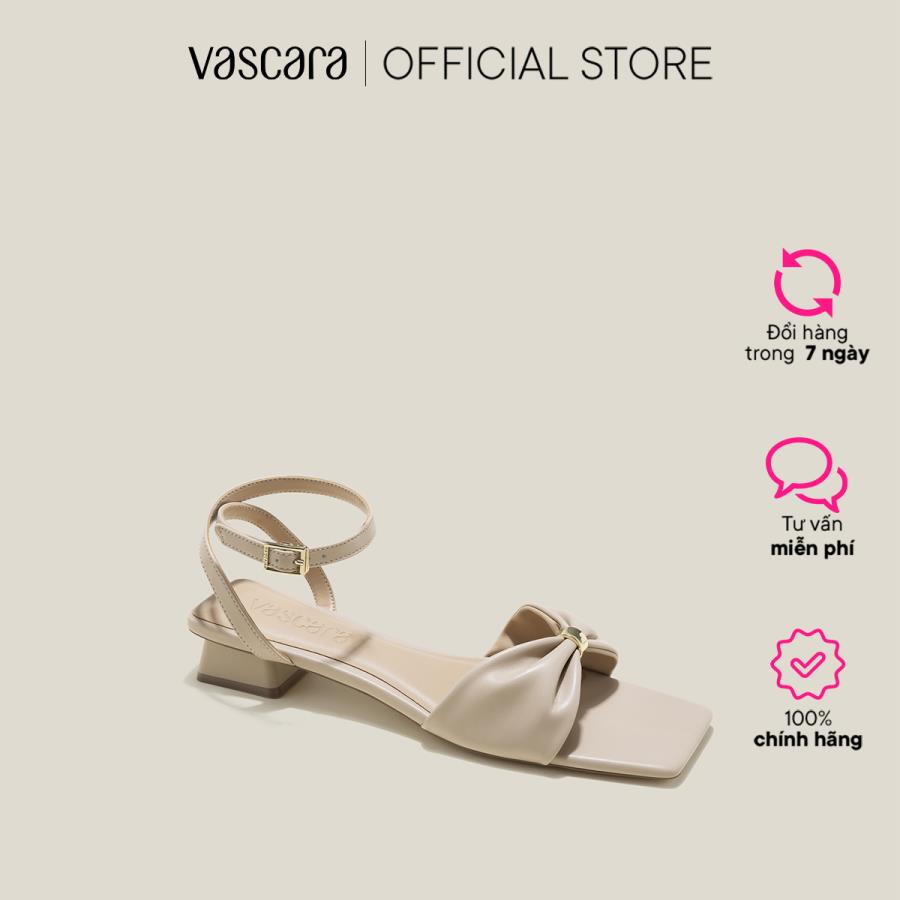 Vascara Giày Sandal Nhấn Quai Nơ Cách Điệu - SDN 0757