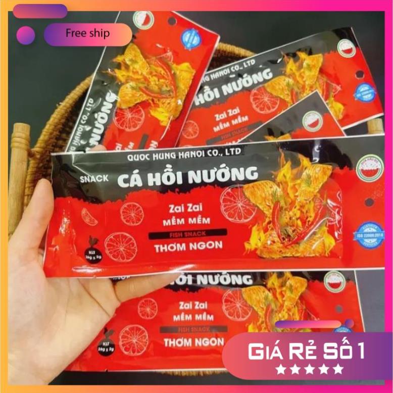 Snack miếng Cá hồi nướng thơm cay, Ăn Vặt cổng trường