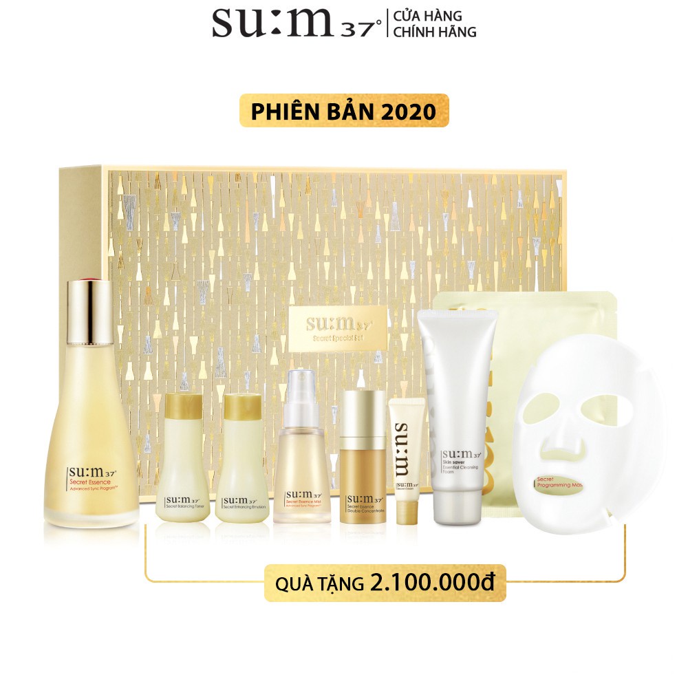 Nước thần ngăn lão hóa cải thiện da sau 7ngày Su:m37 Secret Essence 230ml