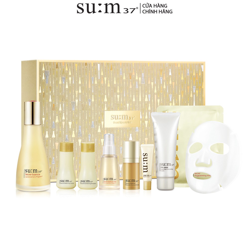 Nước thần ngăn lão hóa cải thiện da sau 7ngày Su:m37 Secret Essence 230ml