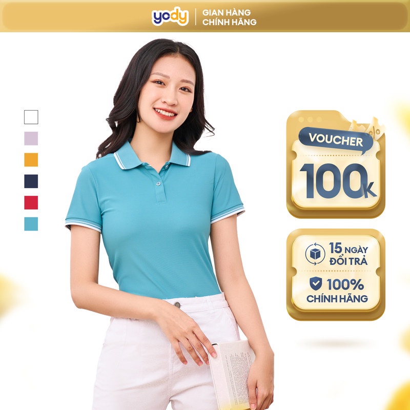 Áo Polo Nữ YODY SPORT Airycool Thoáng Mát Thấm Hút Tốt Khử Mùi APN5380