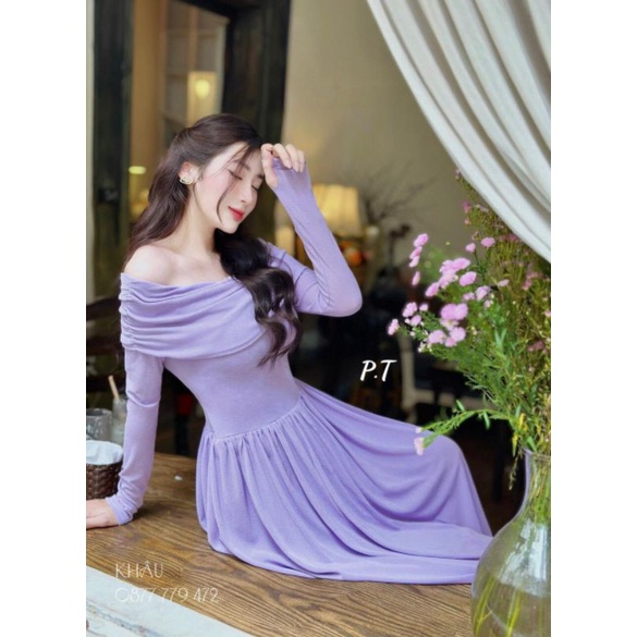 Váy liền trễ vai xinh 💯HÀNG THIẾT KẾ TẾT 2024 💖