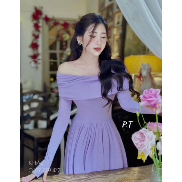 Váy liền trễ vai xinh 💯HÀNG THIẾT KẾ TẾT 2024 💖