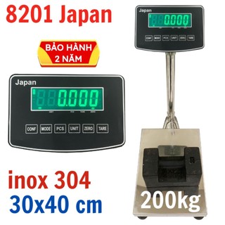 Cân điện tử 200kg 30×40 cm FULL INOX Chuyên Cân Hải Sản