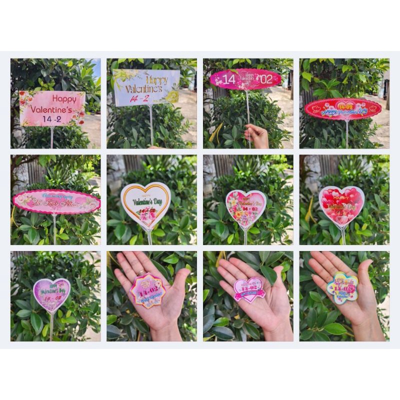 THIỆP / BANNER CHÚC MỪNG 14-2, 1 XẤP 50 CÁI