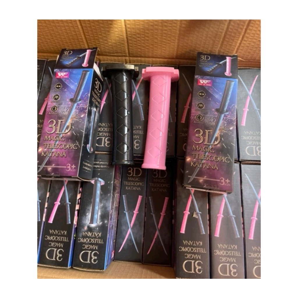 Kiếm nhựa Katana 3D, Tặng kèm 1 Dao vô tri màu ngẫu nhiên 11CM