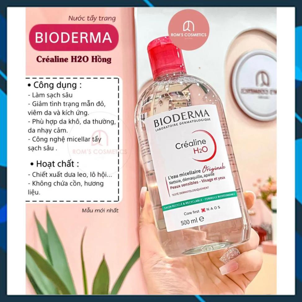 Nước tẩy trang Bioderma 500ml  làm sạch sâu vượt trội và kiểm soát dầu nhờn TT Quốc Dân ⭐