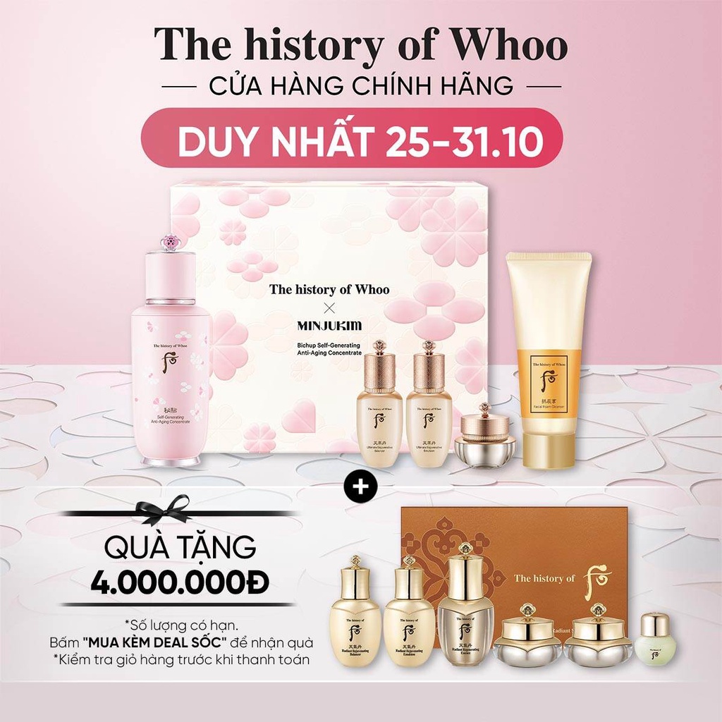 Bộ tinh chất chống lão hóa Whoo Bichup Self-Generating Concentrate 90ml
